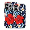 thumbnail image 2 of DesignSkinz Scratch-Resistant Hard Slim Case Compatible with iPhone 16 Pro (Compatible with MagSafe) - Vivid Tropical Red Floral v1, 2 of 9