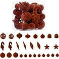 thumbnail image 2 of Texwix Flexcamo 28Pcs Velvet Christmas Tree Ornaments Set, Shatterproof Xmas Ball Decor,for Holiday Tree/Party/Wreath/Garland Decoration, 2 of 7