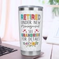 thumbnail image 4 of Funny Happy Retirement Gifts for Women 2024 Coworker Teacher Nurse, Retired Gifts for Women, Best Cool Retirement Gifts, 20 oz White Tumbler Cup, 4 of 5