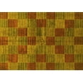 thumbnail image 1 of Ahgly Company Machine Washable Indoor Rectangle Checkered Yellow Modern Area Rugs, 8' x 10', 1 of 4