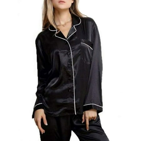 

Wallarenear Women Pajamas Long Sleeve Soft Sleepwear Pjs Button Down Nightwear