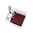 thumbnail image 2 of Gustave Men's Patterned Formal Necktie Set Tie and Handkerchief Cufflinks Tie Clip for Wedding Business Meeting, 2 of 9