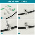 thumbnail image 4 of Uxcell 20Pack Stainless Steel Pipe Strap Fit for 5x15mm Light Strip Cable Strap Clamp, 4 of 7