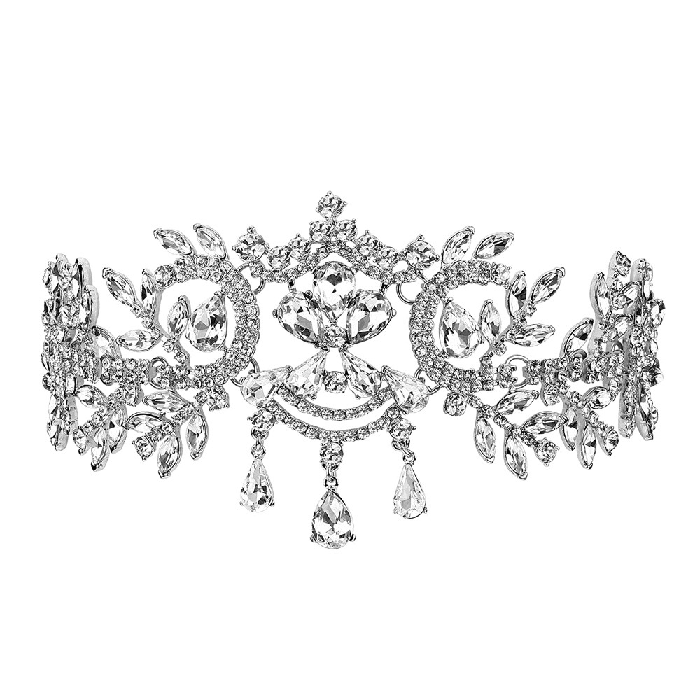 Vintage Crystal Bride Bridal Wedding Hair Head Band Wear Rhinestone