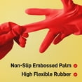 thumbnail image 3 of SteadMax Rubber Cleaning Gloves, 6-Pair Value Pack, Reusable Household & Dishwashing Gloves, Large, Red, 3 of 4