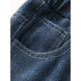 thumbnail image 5 of Fdqin 2pcs Boys Jeans Elastic Waist Straight Wide Leg Jean Kids Relaxed Fit Denim Pants 5-6 Years, 5 of 7