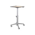 thumbnail image 2 of Ergotron - Sit/standing desk - mobile - rectangular with contoured corners - gray, maple, 2 of 11