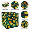 thumbnail image 4 of RATGDN Collapsible Fabric Cube Storage Bin with Double Handles for Living Room Bedroom Office Black - Orange Juice Fruit, 4 of 7