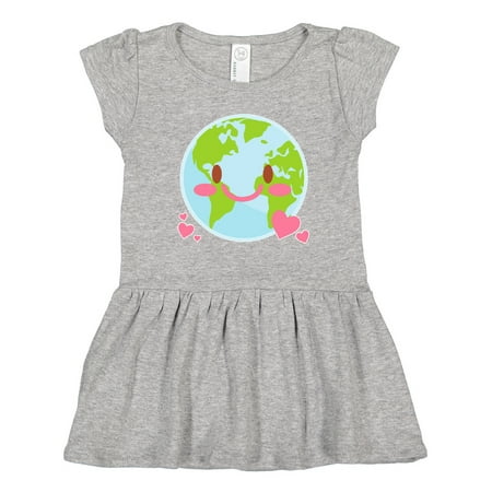 

Inktastic Happy Earth Day with Hearts Gift Toddler Girl Dress