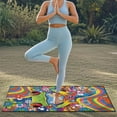 thumbnail image 4 of Binienty Hippie Floral Frog Car Seat Towel Cover After Gym Workout Beach Swimming Boho Sweating Car Seat Cover Fits for Car SUV Sedan Truck Front Seats, 4 of 8