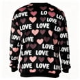 thumbnail image 5 of Mifsaly Mens Valentines Day Sweatshirt Hearts Print Long Sleeve Shirts Valentine Gifts Blouse Girlfriend Date Pullover Tops Spring Outfits XL, 5 of 9