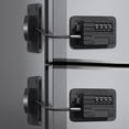 thumbnail image 2 of Fridge Lock (2 Pack), Heavy Duty Combination Refrigerator Lock, for Fridge, Cabinets, Window and Child Locks for Cabinets and Drawers, (Black), 2 of 5