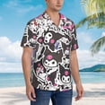 thumbnail image 4 of Lsque Sanrio Pattern Hawaiian Shirt for Men Unisex Summer Beach Casual Short Sleeve Cotton Linen Button Down Shirts-Large, 4 of 6