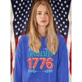 thumbnail image 2 of Estimated 1776 Cartoon Banner Sweatshirt Women -Image by Shutterstock, Female x-Large, 2 of 4