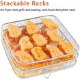 thumbnail image 4 of 8 inch Air Fryer Rack for Instant Vortex Fryer,Philips,Fryer,Square Three Stackable Racks,Stainless Steel Multi-Layer Dehydrator Rack,Air Accessories, 4 of 6