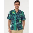 thumbnail image 2 of INSPIRE CHIC Men's Short Sleeve Button Front Beach Hawaiian Shirt, 2 of 6