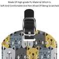 thumbnail image 4 of Square 2Pack PU Leather Cats Cruise Luggage Tag with Privacy Cover and Name ID Tag for Travel Handbags Backpacks Luggage Tags, 4 of 6