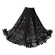 thumbnail image 2 of Falda de baile de salón para mujer, falda española, ropa, vestido de fiesta, falda de danza del vientre Talla S Negro, 2 of 8