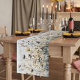 thumbnail image 2 of Watercolor Floral 108 Inch Table Runner, Spring Blooms Botanical Farmhouse Dresser Scarf Cotton & Linen Tablerunner for Dining/Kitchen Island/Holiday Party Décor 13" x 108", 2 of 9
