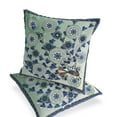 thumbnail image 3 of Set of Two 16" X 16" Green and Brown Peacock Blown Seam Floral Indoor Outdoor Throw Pillow, 3 of 7