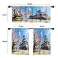 thumbnail image 4 of LALILO Kitchen Curtains and Valances Set of 3 36" Castle Window Treatment Tiers for Window Decor, 4 of 5