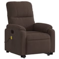 thumbnail image 2 of vidaXL Stand up Massage Recliner Chair Brown Microfiber Fabric, 2 of 12