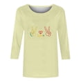 thumbnail image 4 of Xuyuer 3/4 Sleeve Shirts for Women Loose Fit Crewneck Dressy Casual Tops Lightweight Solid Color Comfy Cute T Shirts Basics Tees Casual Fashion Spring Summer T Shirts Business Work Tee Top, 4 of 5