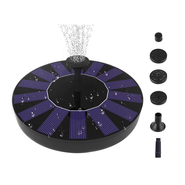 Bomba de agua de 16 cm Bomba de fuente solar portátil Accesorios decorativos para jardín al aire libre JShteea El nuevo