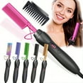 thumbnail image 2 of Hot Comb Hair Straightener Heat Pressing Comb - Ceramic Electric Hair Straightening & Curling Iron for Natural Hair, Beard, Wigs - Hair Tools, Holiday Gifts, 2 of 12