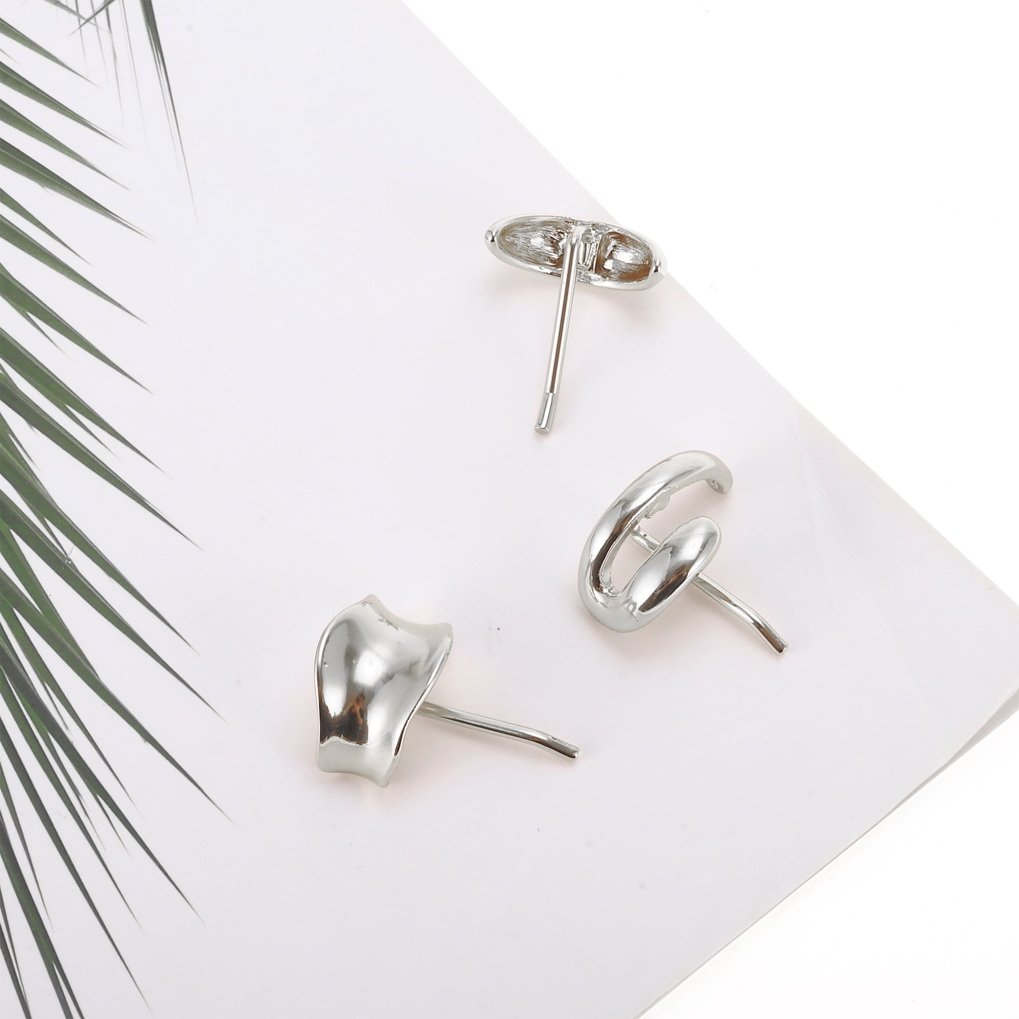 Unique Bargains 3 Pcs Ponytail Buckle Hair Clip for Women Silver Tone