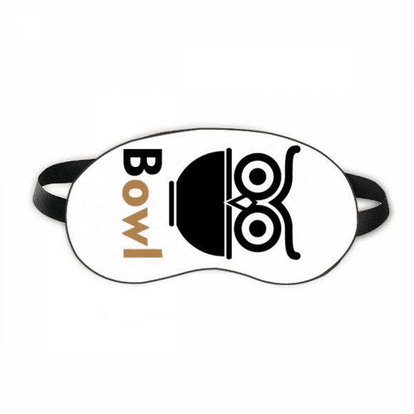 Bowl Rice Owl Combination English Sleep Eye Shield Soft Night Blindfold Shade Cover