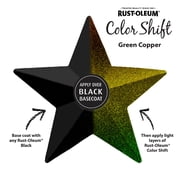 (6 pack) Green Copper, Rust-Oleum Color Shift Spray Paint-372478, 11 oz