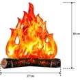 thumbnail image 2 of 2 Set Fake Fire Fake Flame Camping Decoration 3D Cardboard Campfire Centerpiece Artificial Flames Campfire Party Decoration for Camp Bachelorette Christmas Party(12 x 10 Inch,Gold Orange), 2 of 12