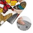 thumbnail image 5 of Yiaed Retro Floral Butterfly Print Bathroom Mat Set 2 Pieces Mat Anti-Skid Pad Ultra Soft and Absorbent Bathroom Bath Mat Contour Bath Rugs for Toilet Base, 5 of 6