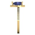 thumbnail image 3 of Halo Engagement Ring for Women - 2.285ct Simulated Tanzanite in 18K Yellow Gold Promise Ring, 3 of 6
