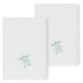 thumbnail image 3 of Authentic Hotel and Spa  100% Turkish Cotton Ava 2PC Embellished Washcloth Set Midnight Blue, 3 of 5