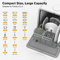 thumbnail image 4 of Advwin Countertop Dishwasher with Upgraded 24H Delay Cleaning and 7 Programs & 5L Tank, 360° Dual Spray, Air Dry, No Install for Apartments/RVs, 4 of 7