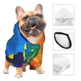thumbnail image 4 of Bingfone Rainbow Colored Dog Clothes Hoodie, Pet Winter Coat,Puppy Sweatshirts For Small Dogs Boy Girl,Suitable For All Breeds-Xx-Large, 4 of 9