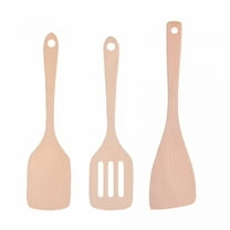 ACDANC 3 Pcs Non-Toxic Cooking Utensils Cookware Turner Spatula Kitchen Long Handle Wooden Bamboo Wooden Spatula for Cooking