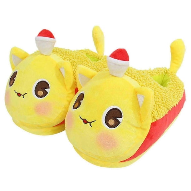 Aphmau Cat Plush Slippers Winter Aphmau Cat Plushies Cute Anime Cartoon Cat Stuffed Toy Plush Slippe