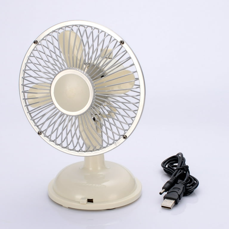 Cryfokt Small Electric Fan, Oscillating Table Top Fan, Simple Portable  Retro Desk Fan, Vintage Pure Color USB Charging Little Fan, Electric  Cooling