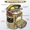 thumbnail image 5 of IC ICLOVER Tactical Backpack Cooler 40 Cans Double Deck Waterproof Leakproof Insulated Lunch Box Bag, Sand, 5 of 7