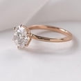 thumbnail image 4 of Cora Jewellery 2.5CT Tulip Setting Round Moissanite Solitaire Engagement Ring For Women, 14K Rose Gold, 4 of 5