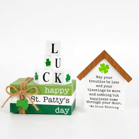 Decoración DAZONGE para el Día de San Patricio, 6 bandejas escalonadas