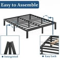 thumbnail image 5 of FSCHOS 14 Inch Full Size Bed Frame, Heavy Duty Metal Platform, No Box Spring Needed, Easy Assembly, Black, 5 of 8