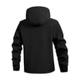 thumbnail image 3 of Tqyyweavej Men's Softshell Jacket Waterproof Windproof Fleece Lined Windbreaker Insulated Solid Color Hooded Rain Coat with Multi Zip Pockets, 3 of 10