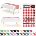 thumbnail image 2 of Grandipity Red Gingham 6 Pack Checkered Premium Disposable Plastic Table Runner 14 x 108 Inch. Table Runner for Dinner Parties & Events, 2 of 4