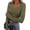 2-Army Green, variant on Women Oversized Tops New Women's V-Neck Long Sleeve Tops with Thumb Holes, Solid Color Slim-Fitted Basic Tee Shirts Casual Trendy Fall Blouse Style B-7 Black L