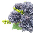 thumbnail image 4 of Centro de mesa de flores artificiales, mesa para el hogar, decoración floral, banquete de boda, tela de seda, flor falsa, gris púrpura Advancent HA6703-07B, 4 of 6