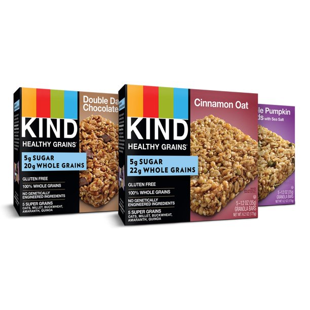 KIND Healthy Grains Granola Bar Variety Pack, Double Dark Chocolate